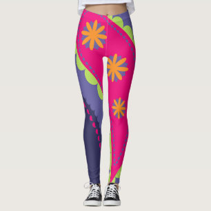 Purple and Pink Paisley Leggings