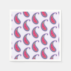 Purple and Pink Paisley Napkin