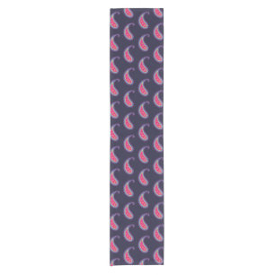Purple and Pink Paisley Short Table Runner