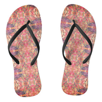 Purple and pink pattern jandals