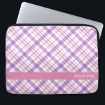 Purple and Pink Plaid Pattern Laptop Sleeve<br><div class="desc">.</div>