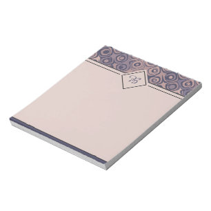 Purple and pink retro pattern notepad