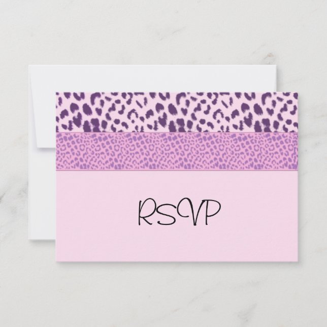 Purple and Pink RSVP Card (Front)