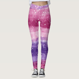 Purple and Pink Speckled  Leggings