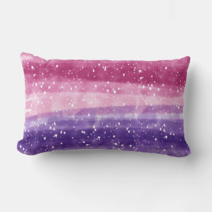 Purple and Pink Speckled  Lumbar Cushion