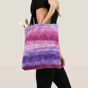 Purple and Pink Speckled Tote Bag
