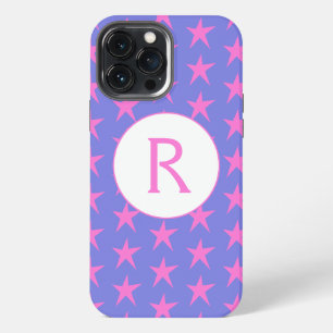 Purple and Pink Stars Initial iPhone 13 Pro Max Case