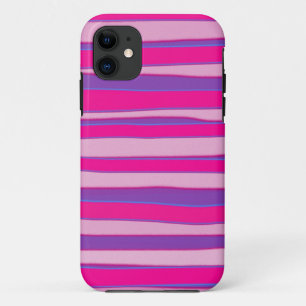 purple and Pink Stripes Seamless Graphic iPhone 11 Case
