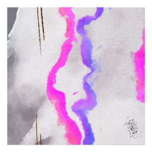 Purple And Pink Watercolor Abstract Photo Print