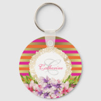 Purple and Pink Watercolor Magnolia Personalised