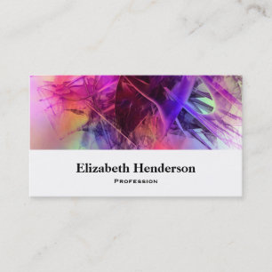 Purple and Pinks Modern Abstract Fractal Design Business Card