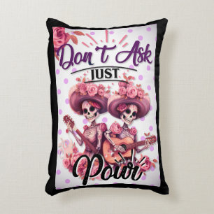 Purple and Pretty Sugar Skull Decorative Cushion
