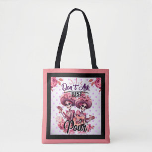 Purple and Pretty Sugar Skull Tote Bag