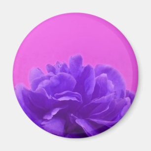 Purple and Raspberry Floral Art Magnet