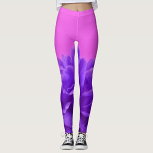 Purple and Raspberry Floral Leggings