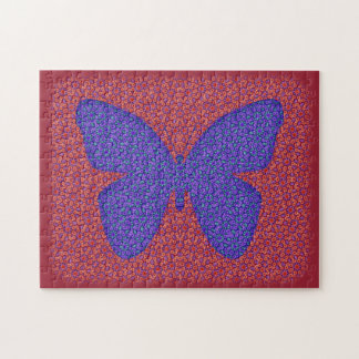 Purple and Red Butterfly Jigsaw Puzzle