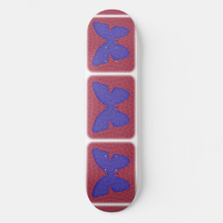 Purple and Red Butterfly Skateboard