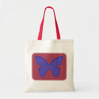 Purple and Red Butterfly Tote Bag