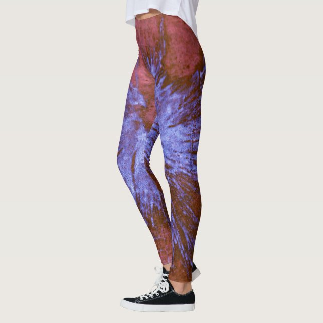 Purple and Red Paint Splatter Leggings (Left)
