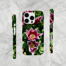 Purple and Red Pointed Tulips Cell Phone Case