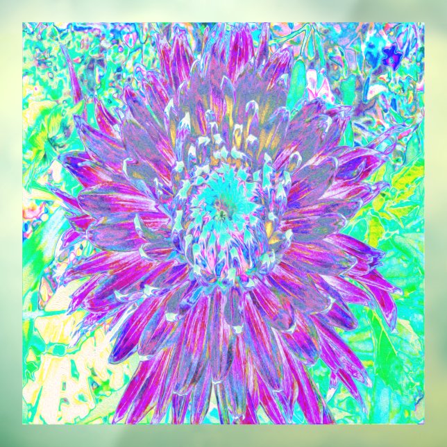 Purple and Robin's Egg Blue Decorative Dahlia (Sheet 3)