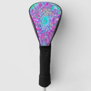 Purple and Robin's Egg Blue Decorative Dahlia Golf Head Cover