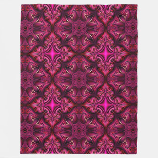 Purple and Scarlet Patterned Fleece Blanket