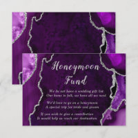 Purple and Silver Agate Wedding Honeymoon Fund