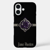 Purple and Silver Flowers in Gothic Frame