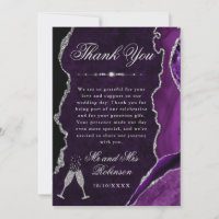 Purple and Silver Glitter Agate & Marble Wedding