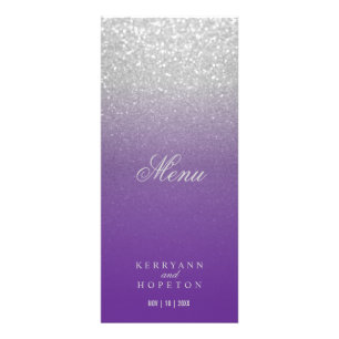 Purple and Silver Glitter  - Menu
