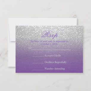 Purple and Silver Glitter - RSVP