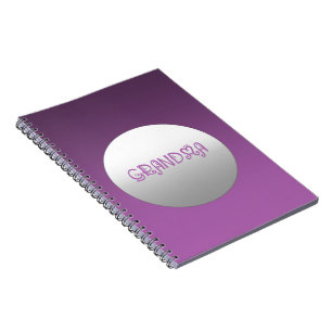 Purple And Silver Grandma Spiral Notebook