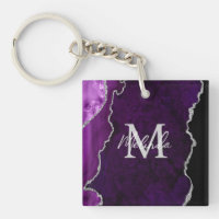 Purple and Silver Marble Agate