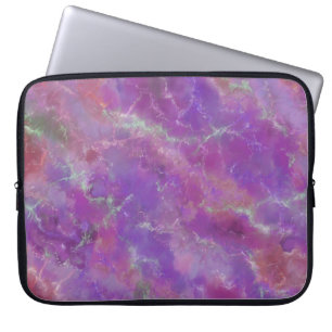 Purple and Silver Marble Pattern Laptop Sleeve