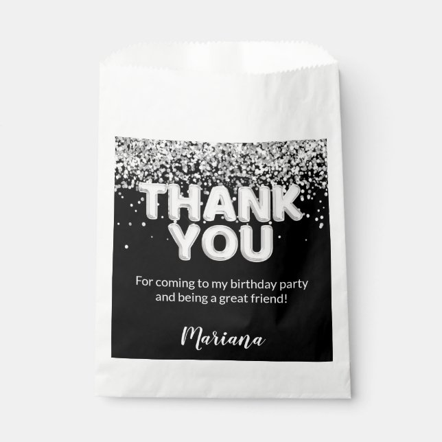 Purple and Silver Party Favours Favour Bags (Front)