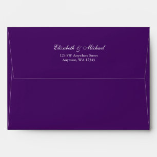 Purple and Silver Return Address A7 Envelope