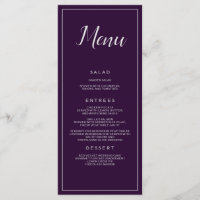 Purple and Silver Wedding Catering
