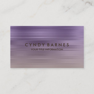 Purple and Taupe Stripe Business Card