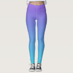 Purple and Teal Blue Ombre Leggings<br><div class="desc">Modern teal blue and purple ombre leggings.</div>