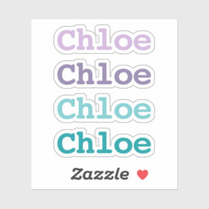 Purple and Teal Gradient Color Type Child Name