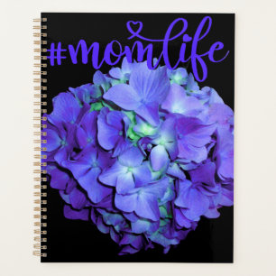 Purple and teal hydrangea, purple blue flowers mum planner