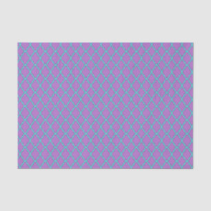 Purple and Teal Maroccan Quatrefoil Pattern Tissue Paper