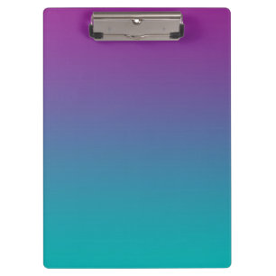 “Purple And Teal Ombre” Clipboard