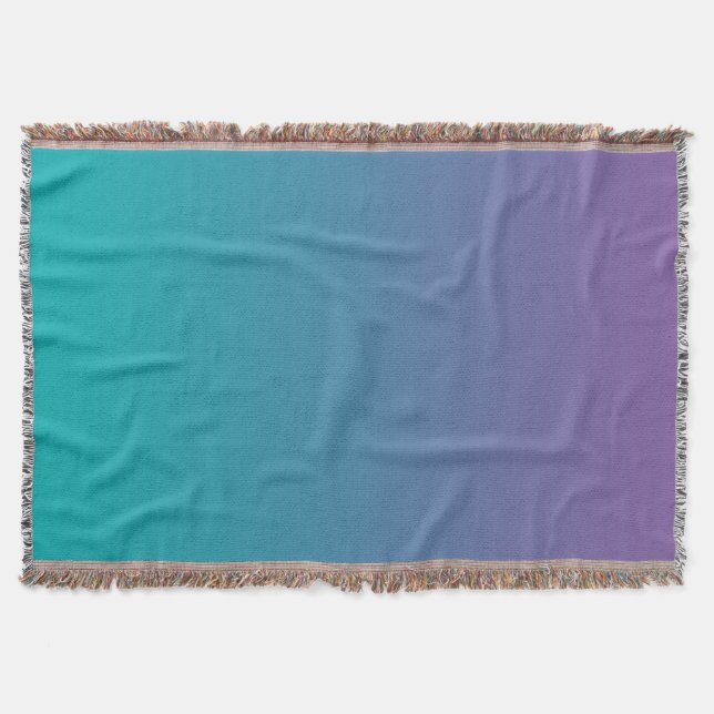 Purple And Teal Throw Blanket (Front)
