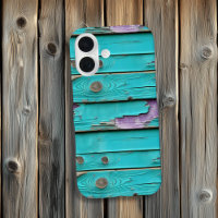 Purple and Turquoise Blue Weathered Wood