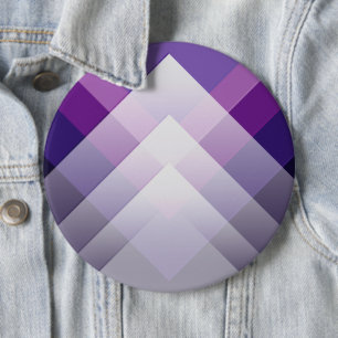Purple and white 6 cm round badge