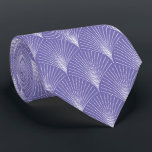 Purple and white Art Deco pattern Neck Tie<br><div class="desc">Purple and white Art Deco seamless pattern with an option to change the background colour.</div>