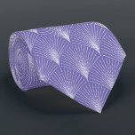 Purple and white Art Deco pattern Neck Tie<br><div class="desc">Purple and white Art Deco seamless pattern with an option to change the background colour.</div>