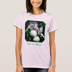 Purple And White Bearded Iris Flower Pair T-Shirt